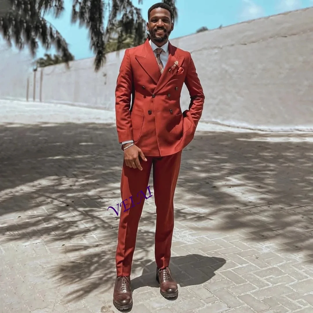 

CustomizedBespoke Men Suits Double Breasted Peaked Lapel Spacial Pockets Costume Homme Wedding Groom Prom Custom 2 Pieces Jacket