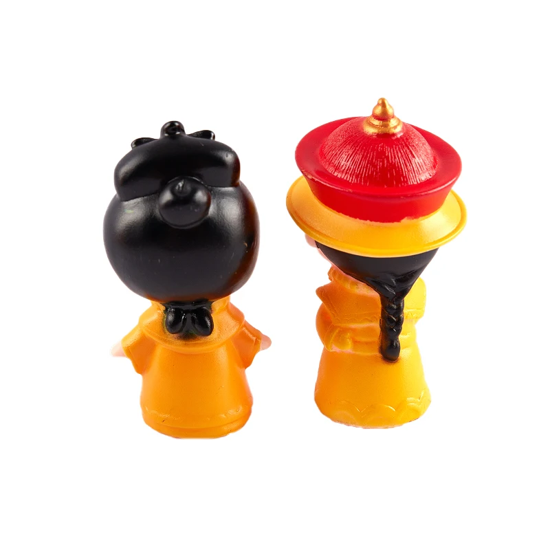 1pc/1set Chinese Emperor Empress Figurine Resin Queen Ornament Traditional Costume Home Decoration Cake Topper Miniature