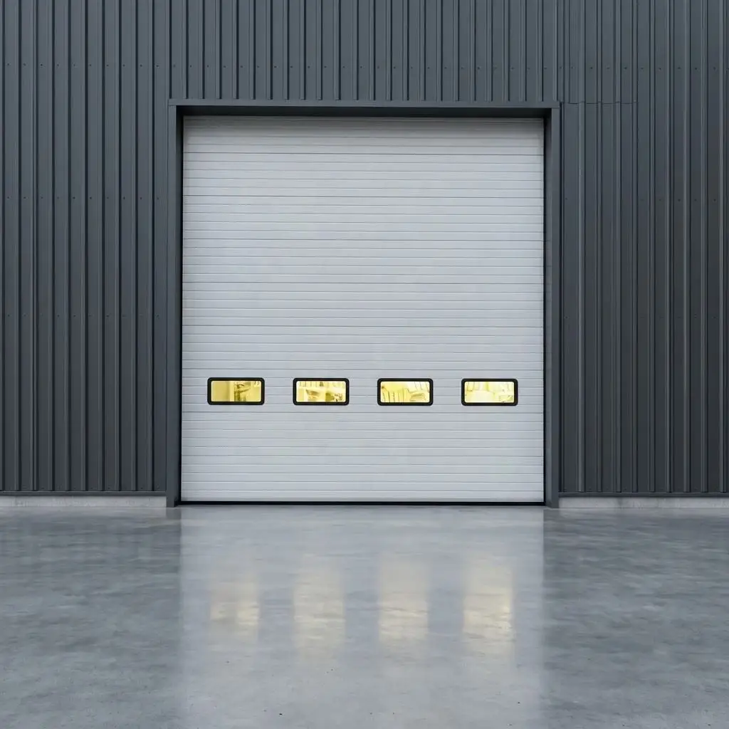 Commercial Grade Aluminum Alloy Garage Door Fashionable Rust Proof Moisture Proof Garage Doors Wear Resisting Garage Doors