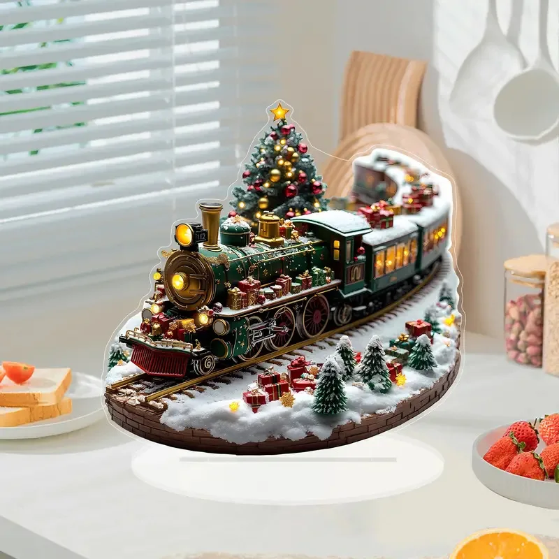 1 piece of Christmas acrylic desktop display board A classic holiday decoration for the joyous and warm Christmas season