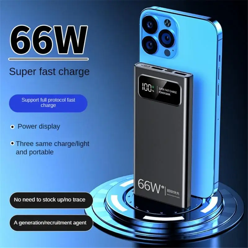 Mobile Power Supply Light Weight Convenient High Capacity Portable Fast Charging Lightweight Power Bank With Flash Charging