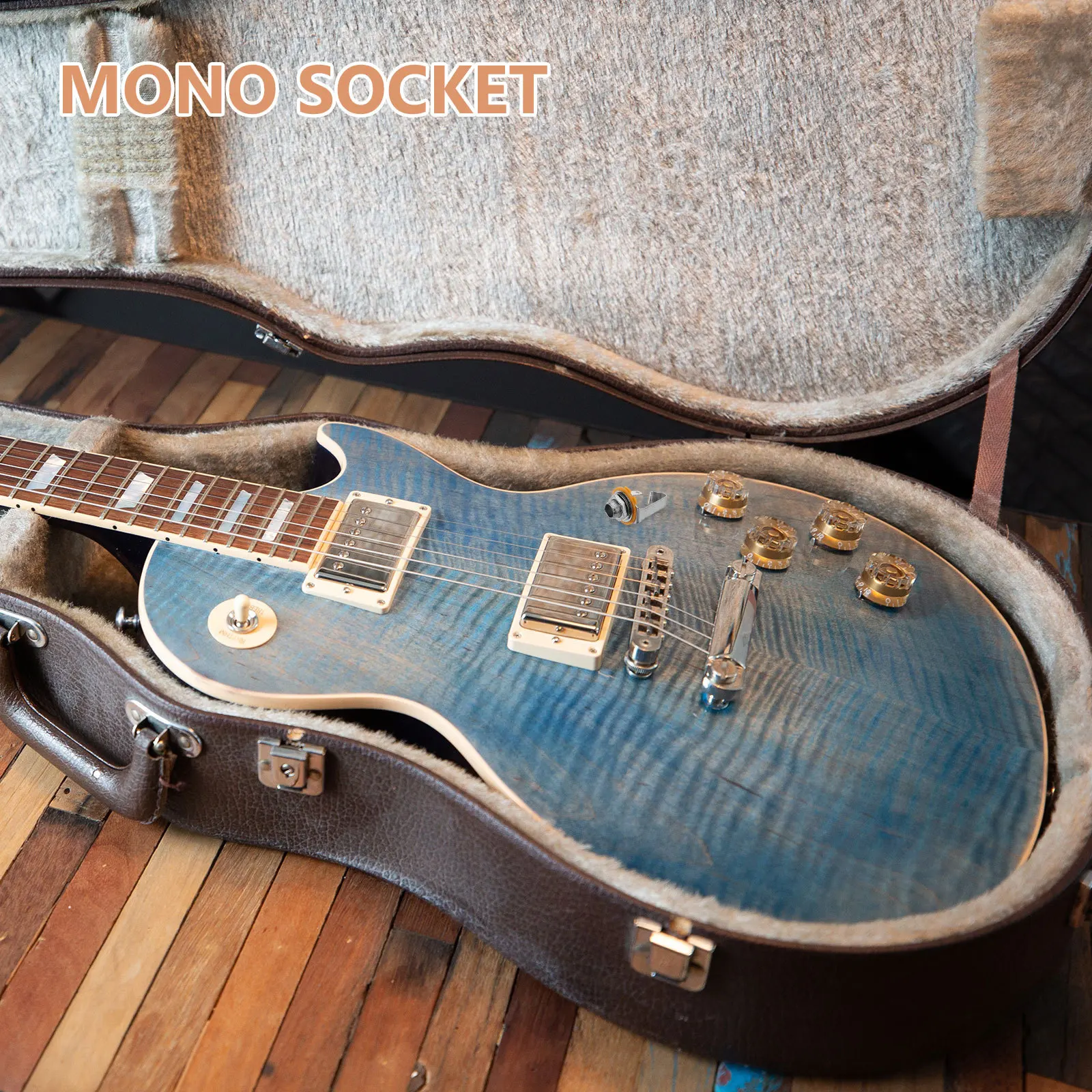 

8Pcs Audio Input Socket 6.35mm Mono Jack Female Panel Connector for Guitar Bass Pedal Studio Recording Equipment