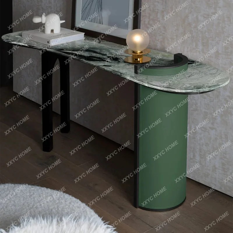 XXHotel corridor case end view table pure natural luxury stone entrance table entry key entrance cabinet