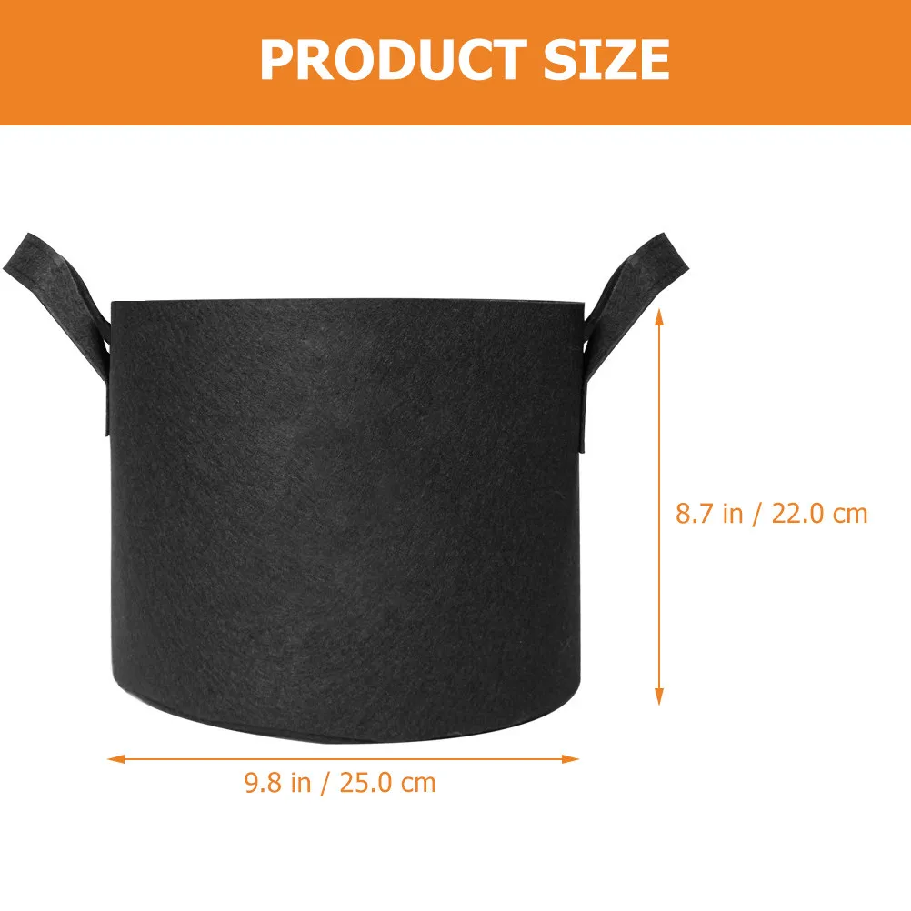 5Pcs Non-Woven Planting Bags Heavy Duty Breathable Grow Bags for Vegetables Potatoes Carrots Onions Indoor Outdoor Garden