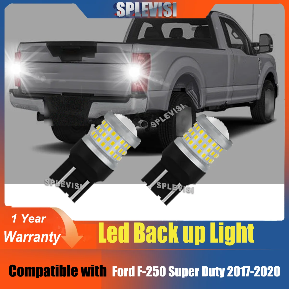 2x 7440 7443 Aluminum LED Back Up Reverse Lights DC 12V Canbus Replace For Ford F-250 Super Duty 2017-2020 2017 2018 2019 2020