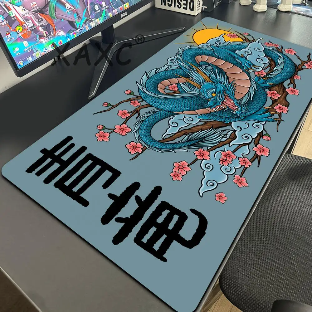 

Japanese Dragon Large Gaming Mousepad XXL Keyboard Gamer Mouse Pad on The Table Speed Desk Mat Anime 900x400 1000x500 Mouse Mat