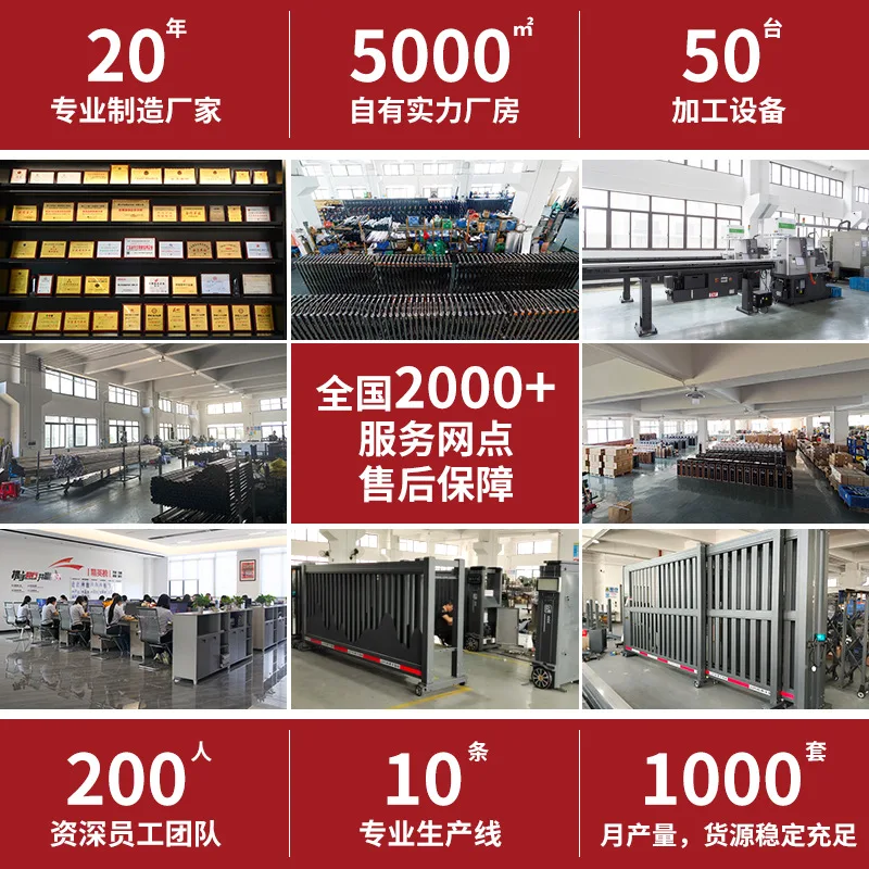 Villa factory intelligent suspended operation telescopic folding industrial gate