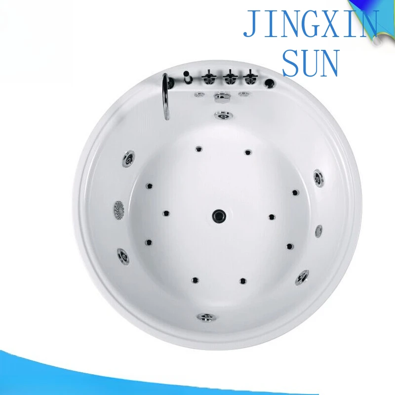 Outdoor round bubble pool 3 meters round embedded bathtub, hot spring club massage