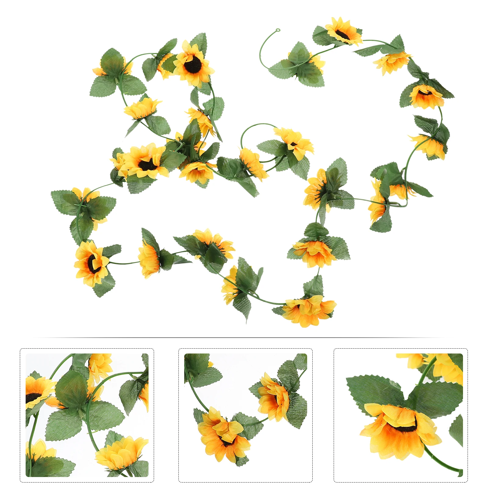 

Simulated Sunflower Rattan Fake Decor Sunflowers Artificial Garland Greenery with Vines Garlands for Decoration Baby