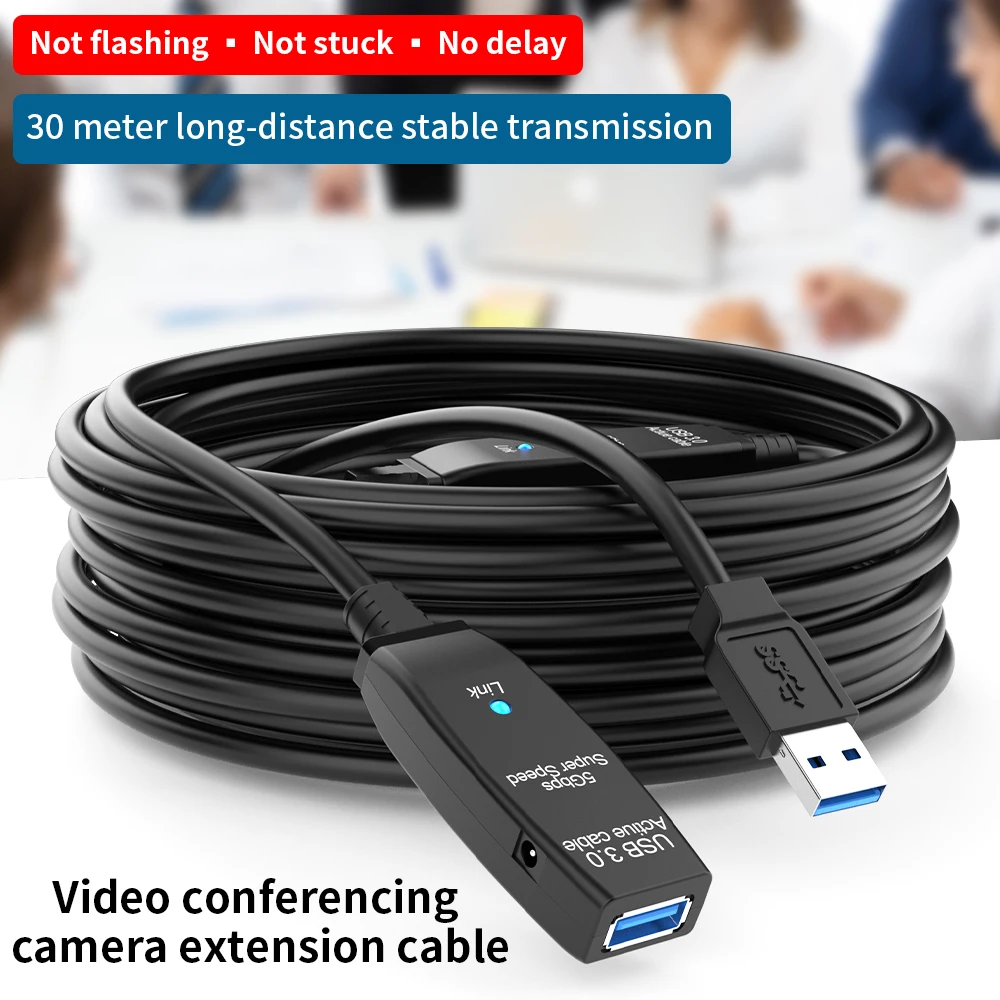 USB3.0 Actieve Verlengkabel USB3.0 Man-vrouw Verlengsnoer, USB Repeat Cabo voor USB HUB, Webcam, Xbox, PS4, Printer, Exterder