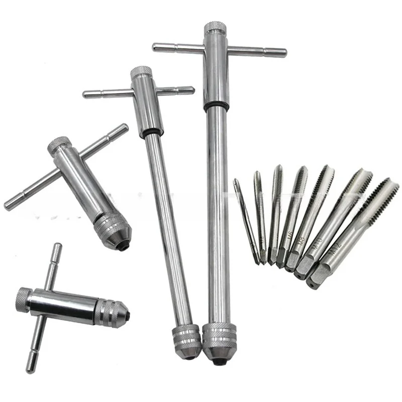 M3-M8 Adjustable Ratchet Hand Tap Wrench M5-M12 Extended Wire Tapping Forward and Reverse Tapping Accessories