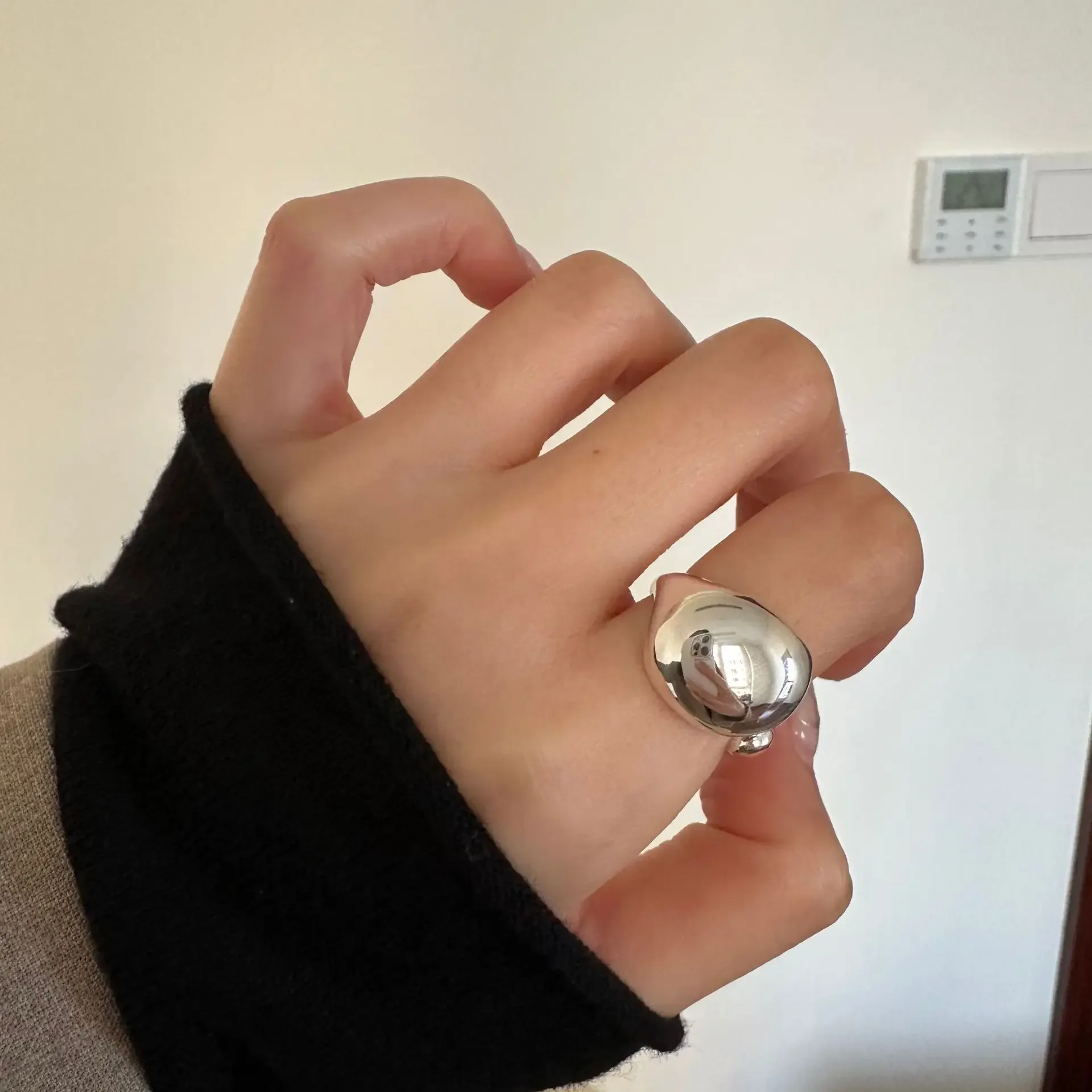 XINYI New in 925 Sterling Silver Ellipse Smooth surface Women\'s Rings Wedding Luxury Designer Jewelry Wholesale Jewellery Moneys