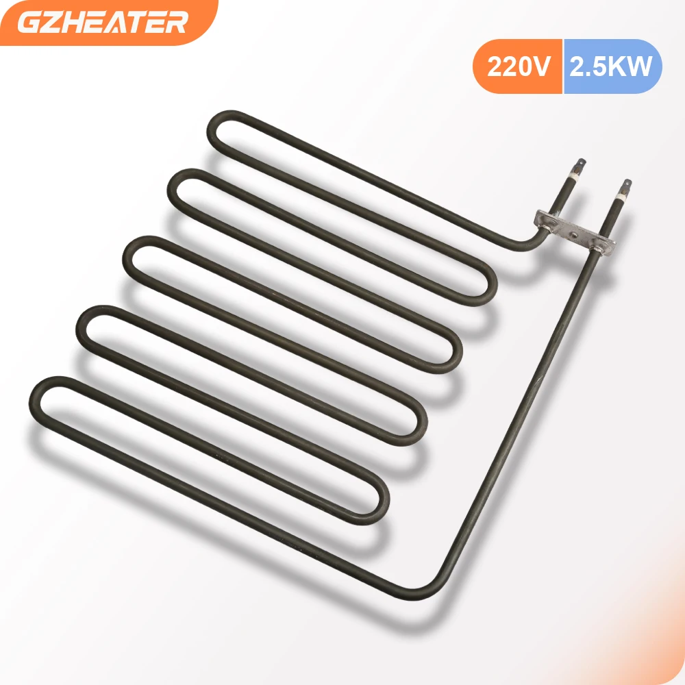 

2500W 220V Electric Heating Element Green 5U SUS304 Annealing Heater Pipe Tubular Air Heater Element for Sauna/Oven/Furnace