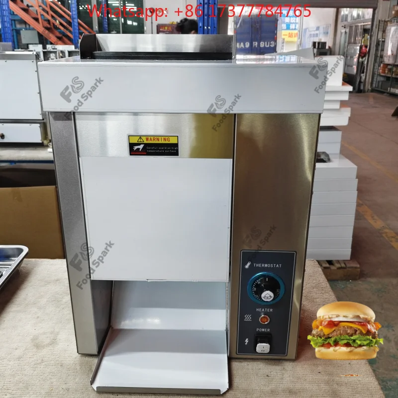 Automatic Burger Bun Vertical Toaster CE Professional Fast Food Hamburger Bread Toasting Machine