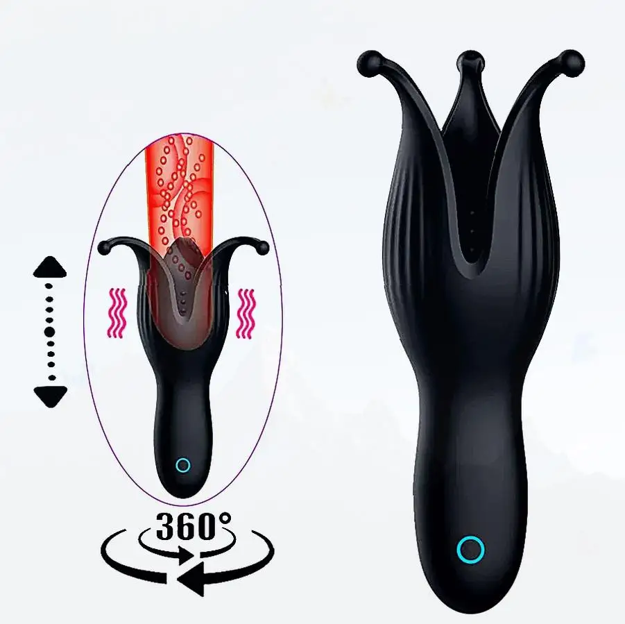 ذكر الاستمناء هزاز القضيب مدلك حشفة التمارين التلقائي جهاز استمناء الجنس عن طريق الفم تهتز لعبة الجنس الكبار للرجال #3