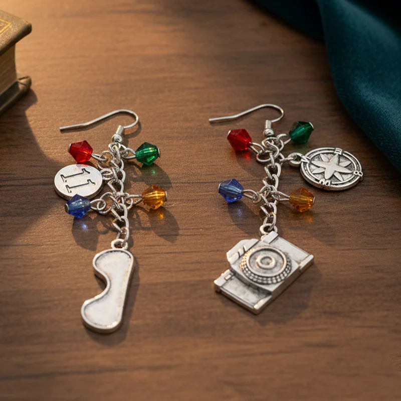 

Корейские модные серьги с кисточками и подвеской в виде камеры с полимерными бусинами для женщин и девочек, висячие серьги, идеальный подарок на День святого Валентина