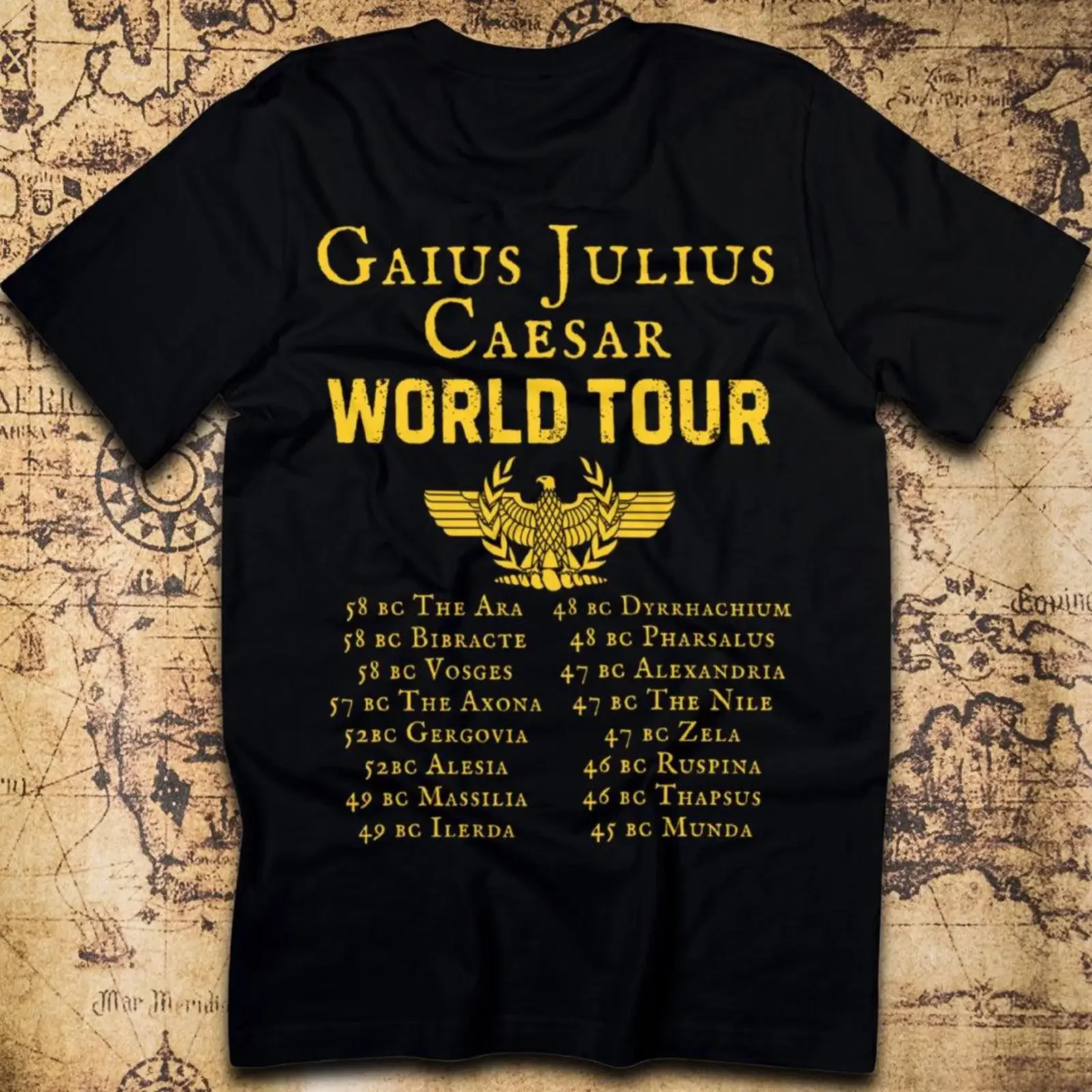 Julius Caesar World Tour Roman Empire T Shirt vintage Washed Breathable graphic Slightly Casual Unisex homme Stylish