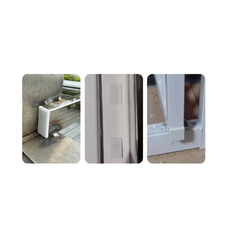 White Pipe Fittings Plastic Blanking End Caps Rectangular Pipe Tube Cap Insert Plugs Bung Furniture Tables Chairs Foot 1-20pcs