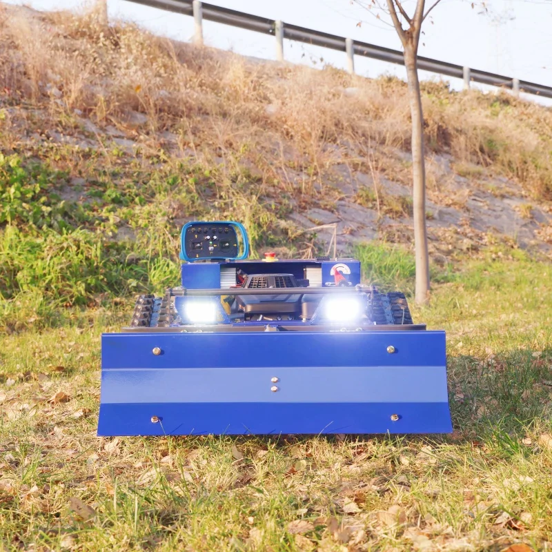 Customized Agricultural Remote Control Lawn Mower - CE EPA Approved All Terrain Rubber Track Robot Grass Cutter