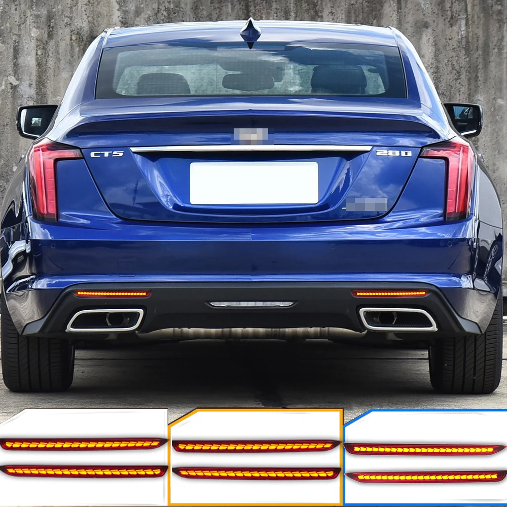 

Фонари заднего бампера для Cadillac CT5 2020 2021-2023, авто светодиодный стоп-сигнал для автомобилей, противотуманные фары, отражатели Lada Vesta, стоп-сигнал
