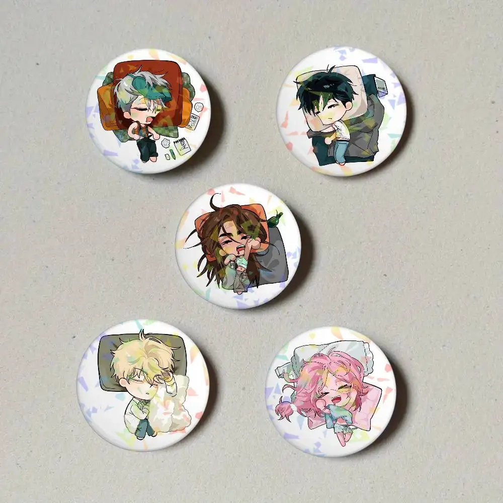 Anime A-Alien Stage Round Laser Badge Brooch Clothes Backpack Accessories Lapel Decoration Gift