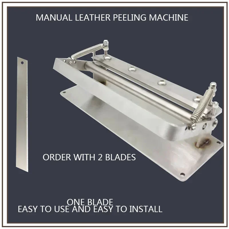 

220V NEW Portable Manual Leather Peeling Machine Stainless Steel Leather Shoveling Peeling Machine Cowhide Sheet Leather Separat