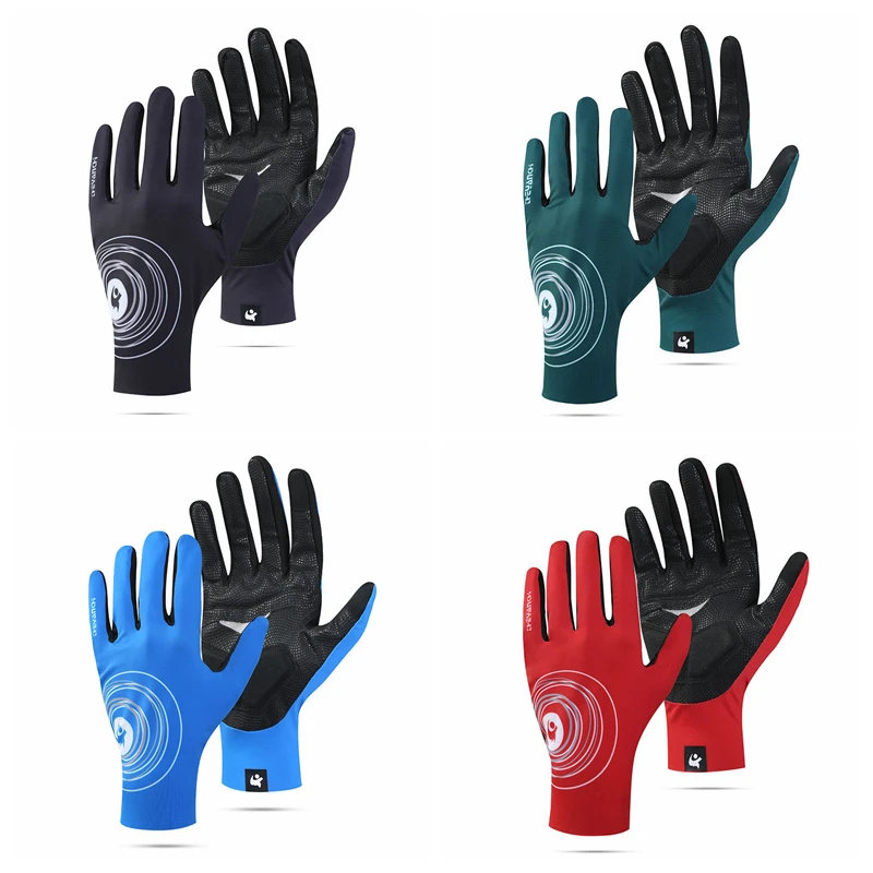 Men Summer Full Finger Cycling Gloves Bicycle Gloves Breathable Spring Non-slip Hiking Hunting Women Fitness Bike Fishing Gloves