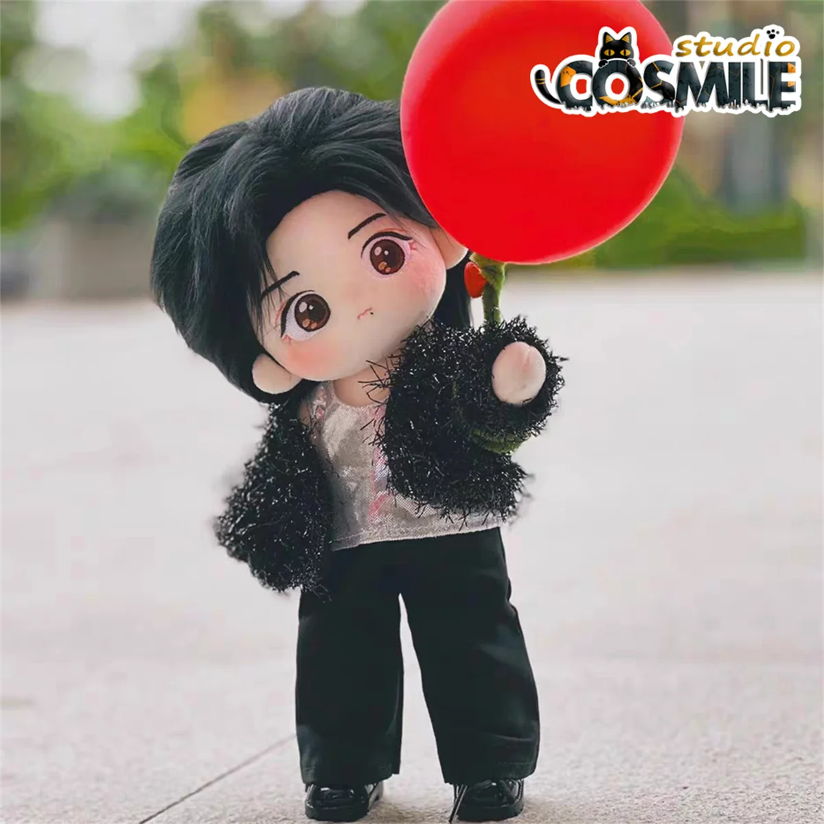 Xiao Zhan Untamed Stuffed 20cm 30cm 40cm 봉제 인형 의류 인형 액세서리 생일 의상 검은 양복 패션 GG Jun
