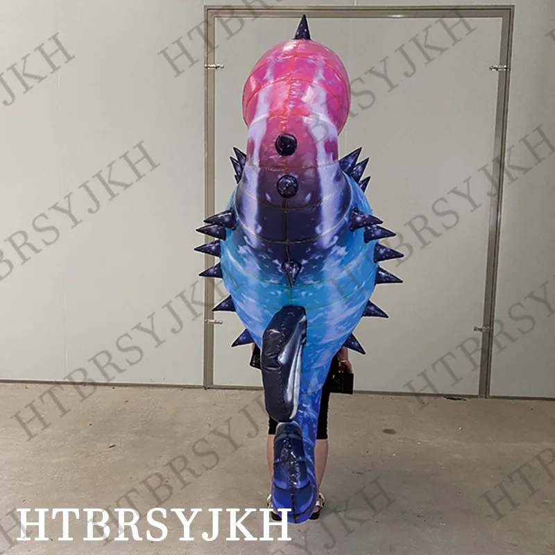 

2M inflatable seahorse with color change LED lights tour Ocean nightclub stage performance props Marine animal mascot