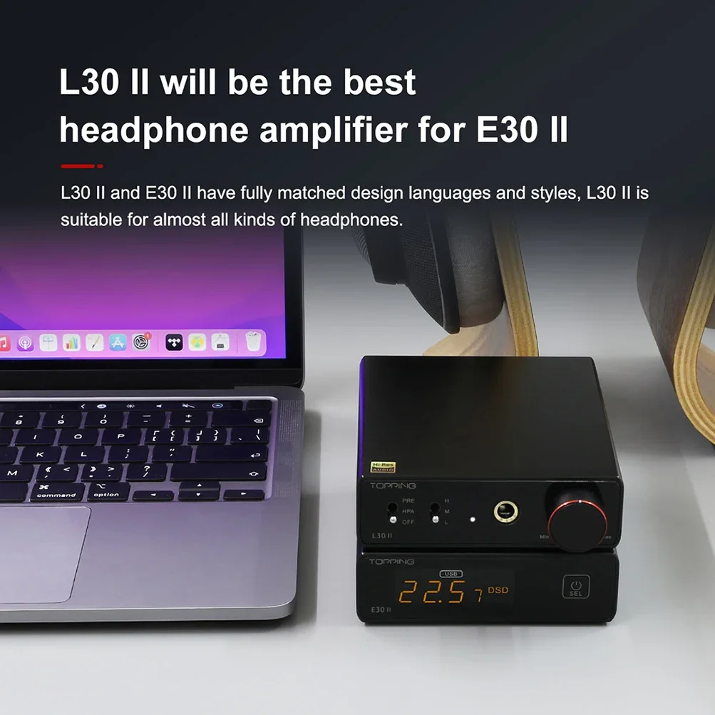 جهاز فك ترميز TOPPING E30 II Dual AK4493S DAC XU208 32bit/768k DSD512 يعمل باللمس مع جهاز تحكم عن بعد عالي الدقة