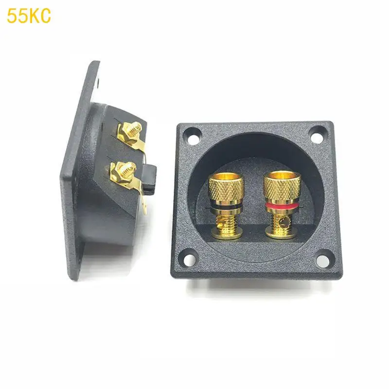 55KC Wp227 2Way DIY Home Car Music Screw Cup Connectors Subwoofer Plugs Two-position Wiring Clip Speaker Accessories