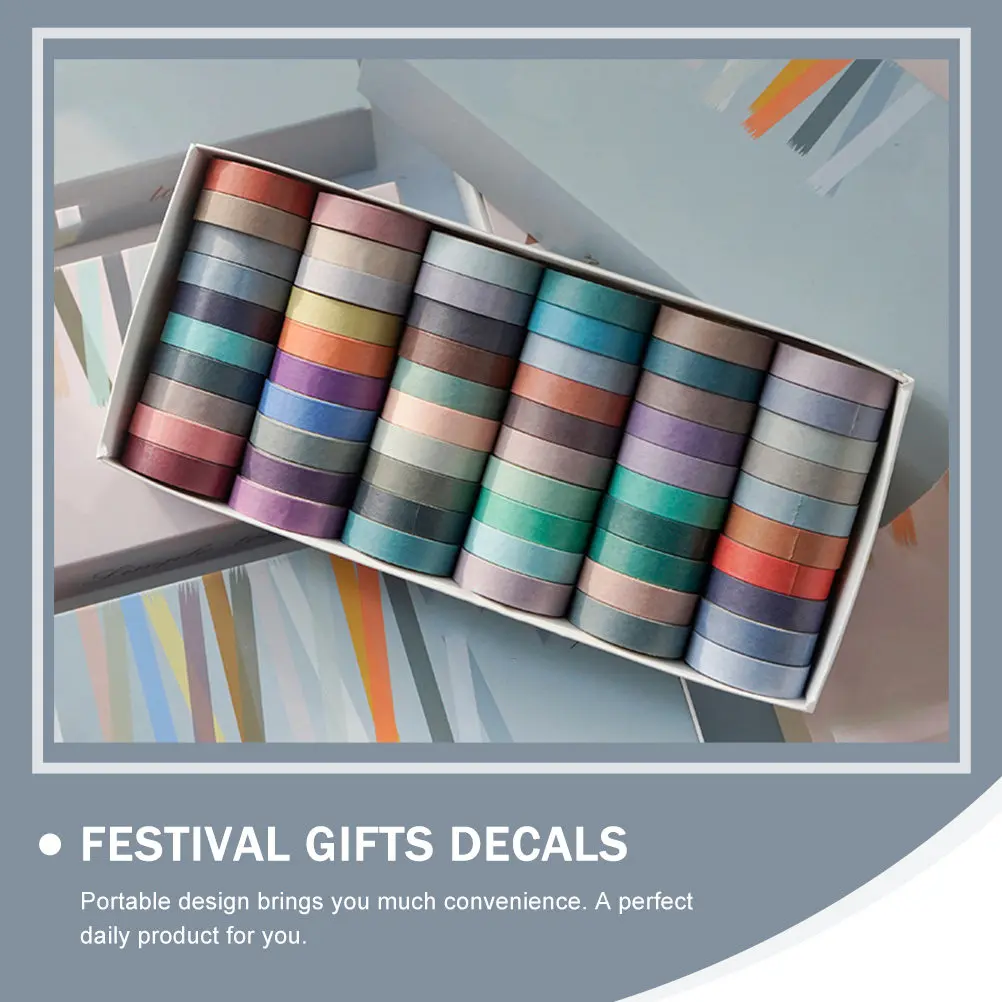 

60 Rolls Premium Paper Gift Labels Self-Adhesive Festival Decorative Stickers for Wrapping Baking Bags Party Presents Colorful