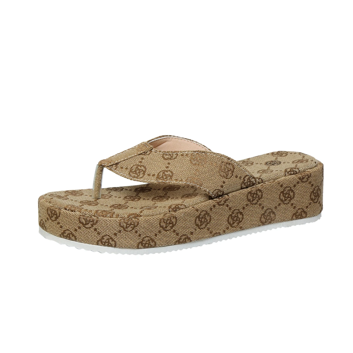 2024 été nouvelles pantoufles femmes mode plate-forme semelle épaisse couleur unie pantoufles fête plage sandales femmes diapositives femmes