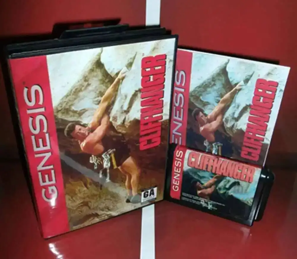 

Cliffhanger с коробкой и ручным картриджем для 16-битной игровой карты Sega MD системы Megadrive Genesis