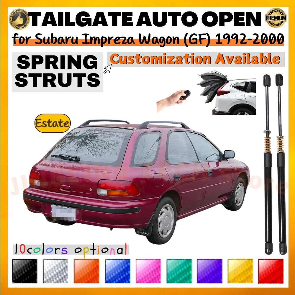 Qty(2) Trunk Struts with Spring for Subaru Impreza Wagon (GF) W/O Spoiler 1992-2000 Rear Tailgate Lift Supports Shock Absorber