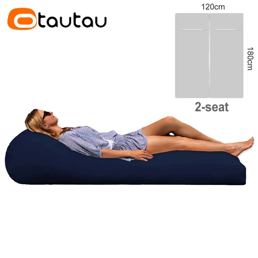 Otautau 2-zits Outdoor Zitzak Poef Hoes Zonder Vulmiddel Waterdicht Strandtuinkamp Chaise Lounge Slaapbank Zwembad Bladerzak