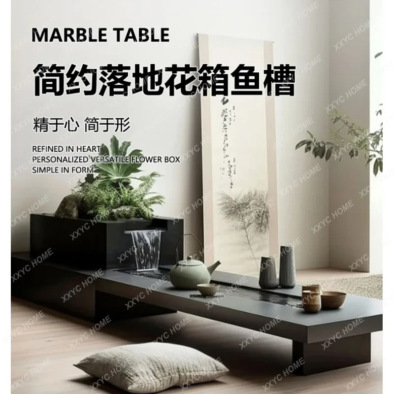 XX  Stainless steel water table filter circulation system water view tea table tea house guest landscape table
