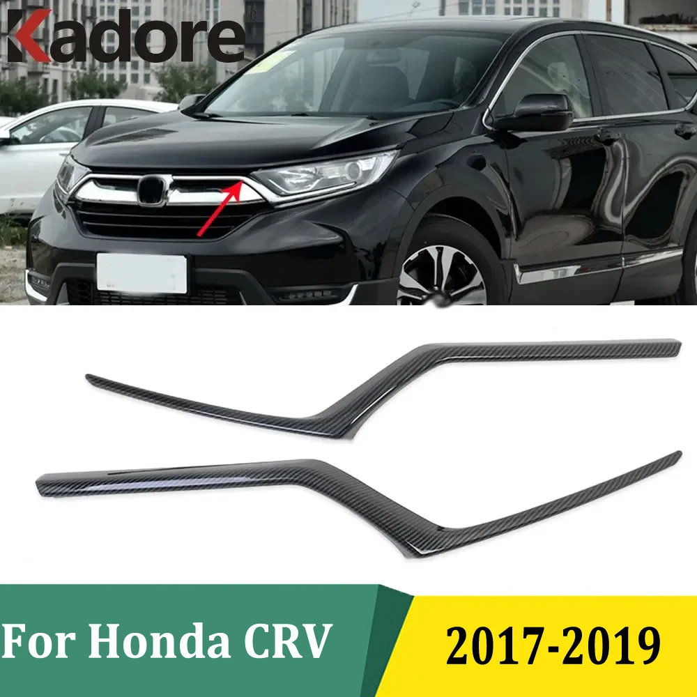 

Для Honda CRV CR-V 2017 2018 2019 передняя решетка молдинговая крышка отделка протектор внешний телефон из углеродного волокна