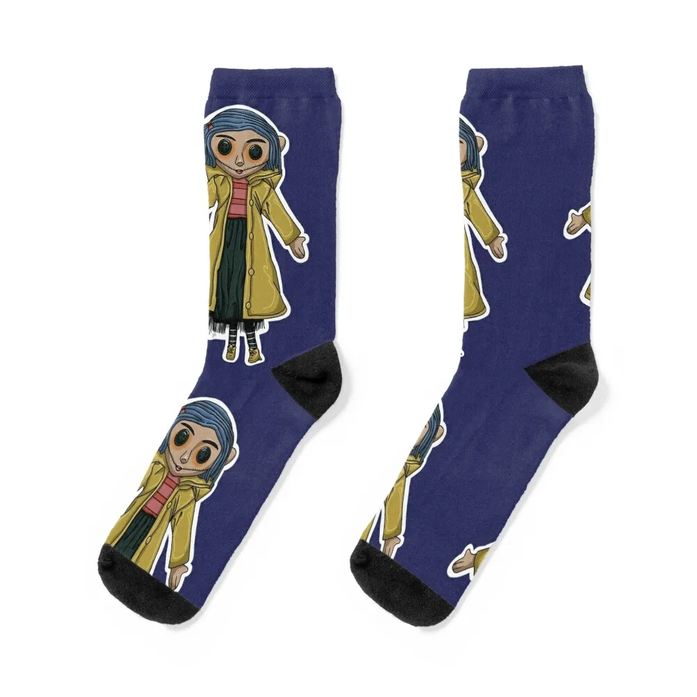 Coraline's Doll Socks Stockings Crossfit winter Socks Women's Men's