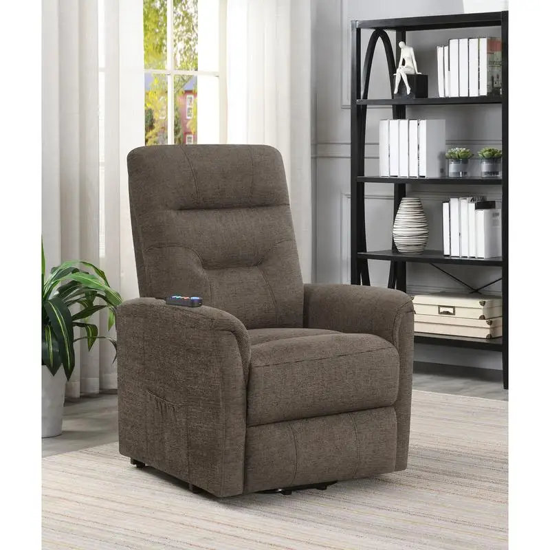 

Upholstered Power Lift Massage Chair with Adjustable Recline and Heating Function