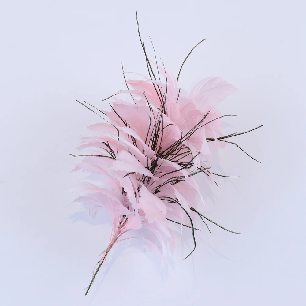 Goose feather soft floating wire flower Latin dance stage performance wedding photography brooch accessory