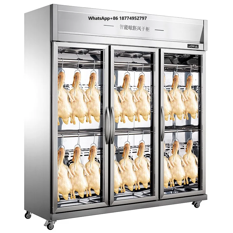 Meat Dryer Food Dehydrators Double-door Stainless Steel Duck Drying Display Cabinet for Diners