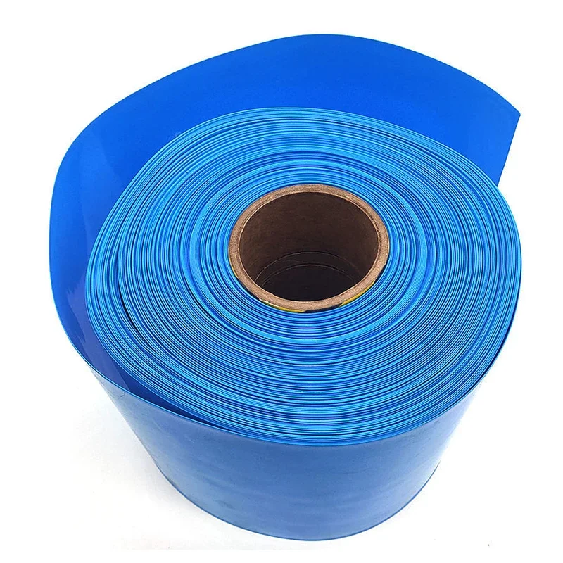 1kg Blue PVC Heat Shrinkable Tube 18650/21700/26650/32650 Lithium Battery Shrink Film Blue Insulation Heat Shrinkable Tube