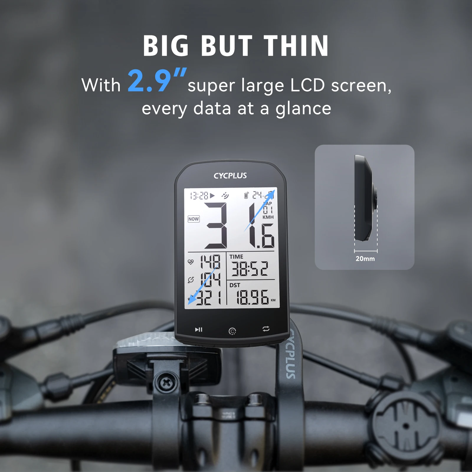CYCPLUS M1 GPS Bike Computer Cadence Speed Sensor Wireless Speedometer Odometer ANT+ BLE Cycling Bicycle Accessories