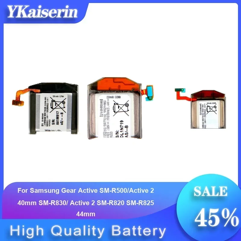삼성 기어 액티브 2용 시계 배터리 40Mm SM-R830 SM-R835 SM-R500 SM-R820 SM-R825 44Mm 고품질 배터리 보증 + 없음