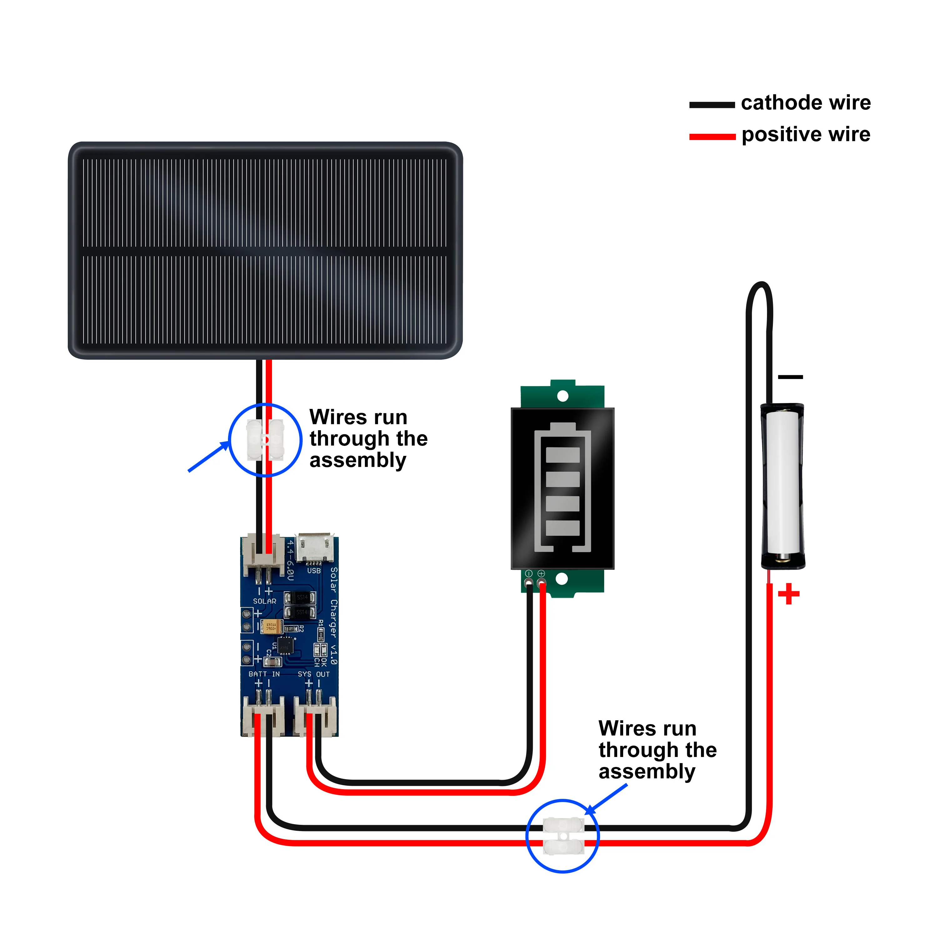 Mini 6V 200MA 1,2W Monokristallines Silizium-Solarpanel mit Solarladegerät CN3065 für 18650 Akku & Handy-Aufladung – Detail 1
