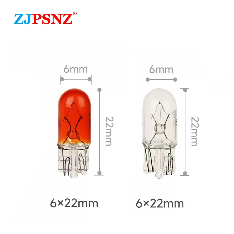 T10 Bulb Inserted Bubble Lamp Light Bulb Halogen Warm Warning Turning Light Reversing Lights White Small Lamps 12V 48V 55V 60V