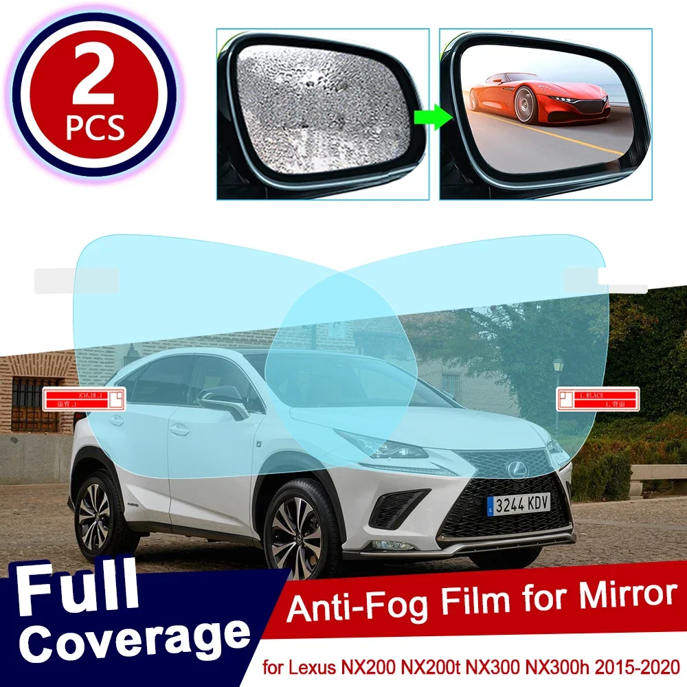 for Lexus NX NX200 NX200t NX300 NX300h 200 300 200t 300h 2015~2020 Car Mirror Window Clear Film Rainproof Anti Fog Car Sticker