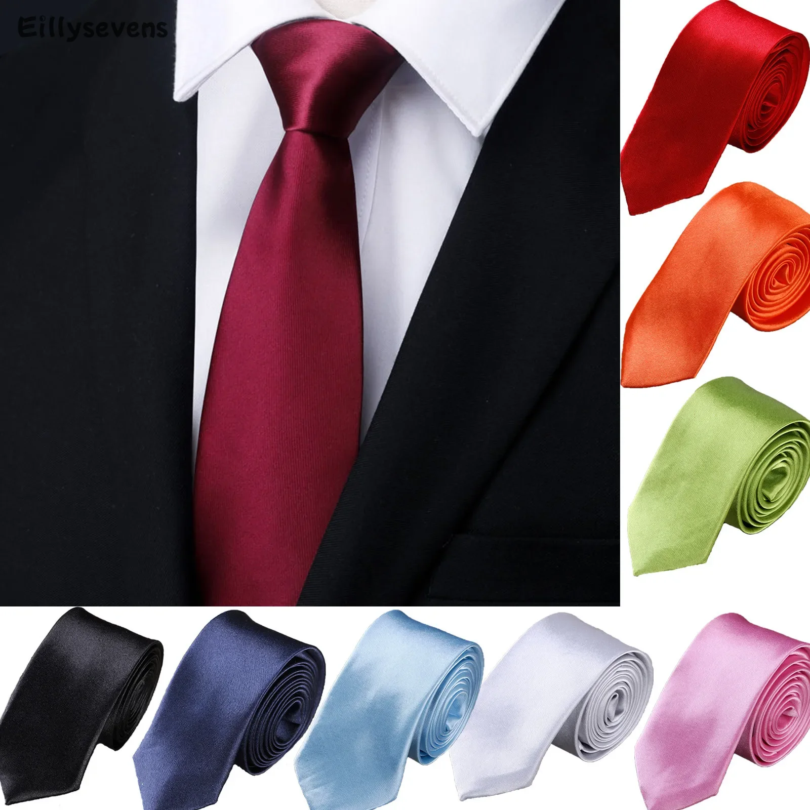 

Men's suit classic tie Silk Ties for Men Necktie Party Business Formal Men's Business Casual Ties Solid color elegant necktie