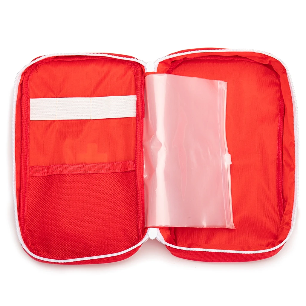 Imagem -03 - Bolsa de Primeiros Socorros Vazia Vermelho Primeiros Socorros Bolsa de Primeiros Socorros Bolsa Pequena Médica para Casa de Emergência Viagem Acampamento Caminhadas ao ar Livre